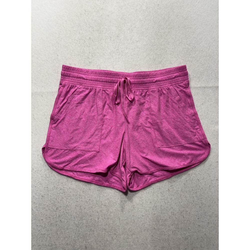 Athletic Works Gym Shorts Girls 8-10 Pink Elastic Waist Drawstring Pockets